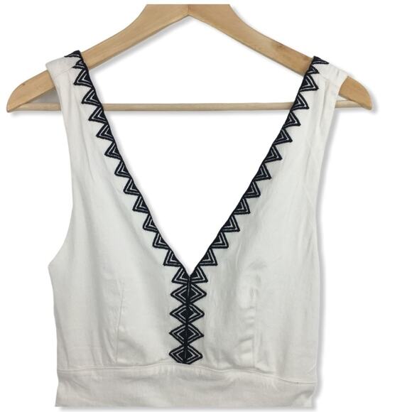 Maje Ika White Black Embroidered Romper NWT - Picture 3 of 9